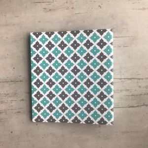 Designer Geometric Floral 3 Ring Binder